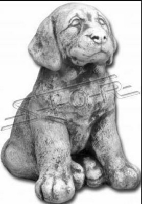 Garden Decoration Dog Patio Stone White Figure Figurines Decorative Statue
