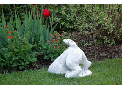 Garden Decoration Dog Patio Stone White Figures Decorative Statue Figure