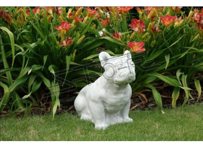 Garden Decoration Dog Patio White Stone Figure Figurines Decorative Statue