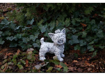 Garden Decoration Dog White Patio Stone Figures Decorative Statue Figure