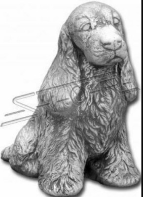 Garden Decoration White Dog Patio Stone Figure Figurines Decorative Statue