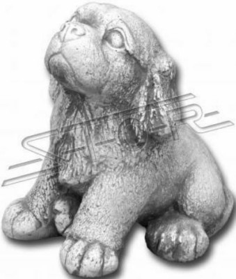 Garden White Decoration Dog Patio Stone Figure Figurines Decorative Statue