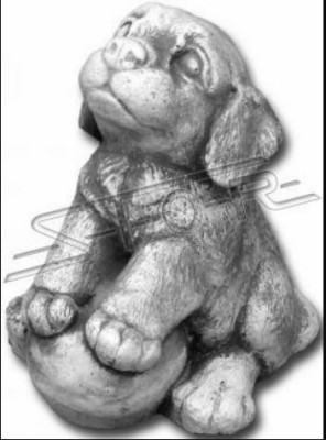 Garden White Decoration Dog Patio Stone Figures Decorative Statue Figure