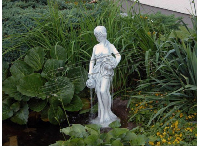 Garden figure "Mrs Fontaine" 78cm pond figure people cast stone