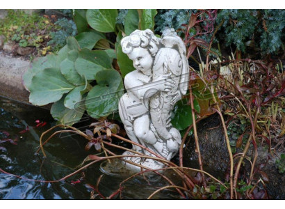 Garden figure angel Fontaine 42cm pond figure people cast stone