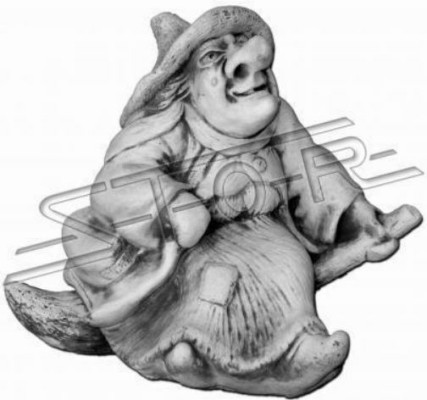 Witch 26cm Sculpture Design Figure Statue Garden Figures Statues