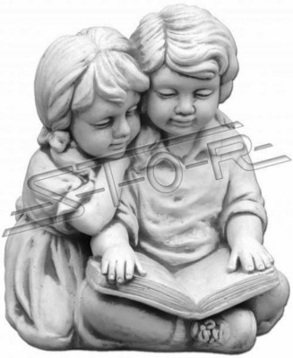 Boy & Girls Reading Garden Decoration Children Figure Figures