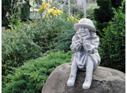 Boy Sitting Figure Statue Figures Sculpture Statues Garden Decoration Instant