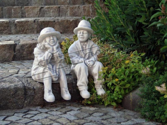 Boy Sitting Figure Statue Figures Sculpture Statues Garden Decoration Instant