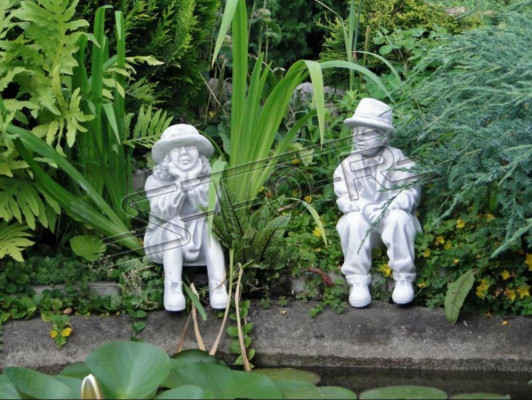 Boy Sitting Figure Decorative Statue Figures Sculpture Statues Garden