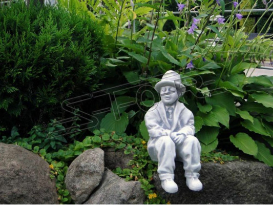 Boy Sitting Figure Decorative Statue Figures Sculpture Statues Garden