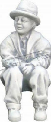 Boy Sitting Figure Decorative Statue Figures Sculpture Statues Garden