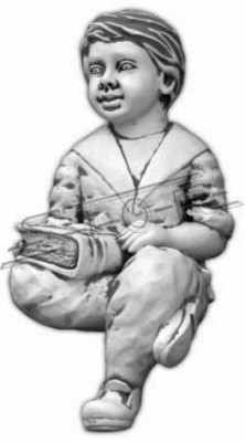 Boy Sitting Figure Statue Figures Sculpture Decorative Statues Garden