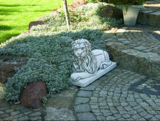 Lion Lying Statue Figure Garden Patio Decoration Sculpture