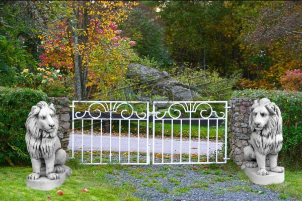 Lion Garden Figure Patio Garden Sculpture Decor Figures Sculptures Statues