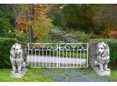 Lion Garden Figure Patio Garden Sculpture Decor Figures Sculptures Statues