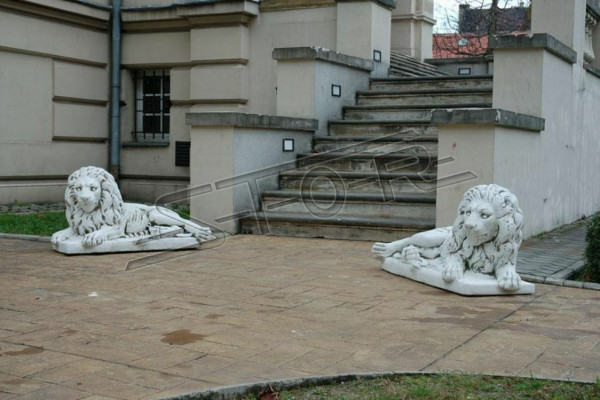 Lion Lying Statue Figure Garden Patio Decoration Sculpture Antique