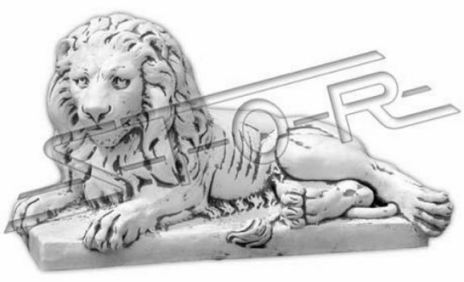 Lion Lying Statue Figure Garden Patio Decoration White Natural Sculpture