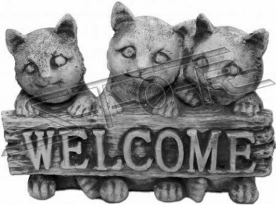 Sign Welcome Cats Cat Welcome Signs Garden Figure