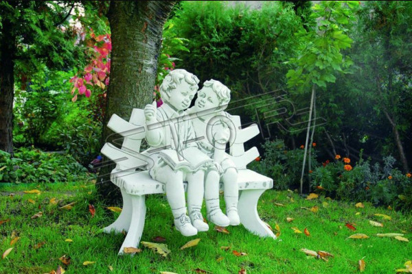 Statue Figure Children on Stool Statues Figures Sculpture Sculptures