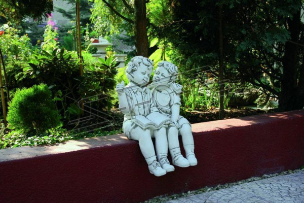 Statue Figure Children on Stool Statues Figures Sculpture Sculptures