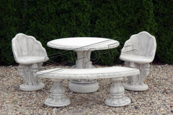 Stone Table Terrace Garden Decoration Furniture Elegant Antique Style Design