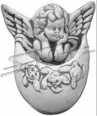 Wall relief stone plate picture Aztec angel Antil relief cast stone wall