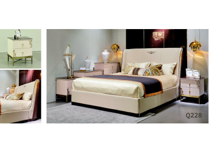 Bedroom Set Beds Luxury Bed 2x Bedside table 3pcs 180x200 Bed