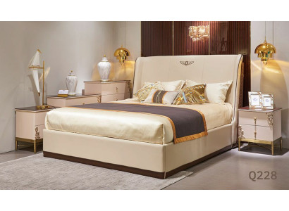 Bed 2x Bedside table 3 pcs. Bedroom Sets Design Modern Luxury Beds