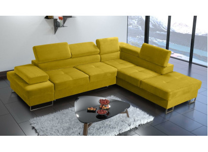 Corner sofa Upholstery Couch Textile Living room L-shape Modern Yellow Design Sofas new