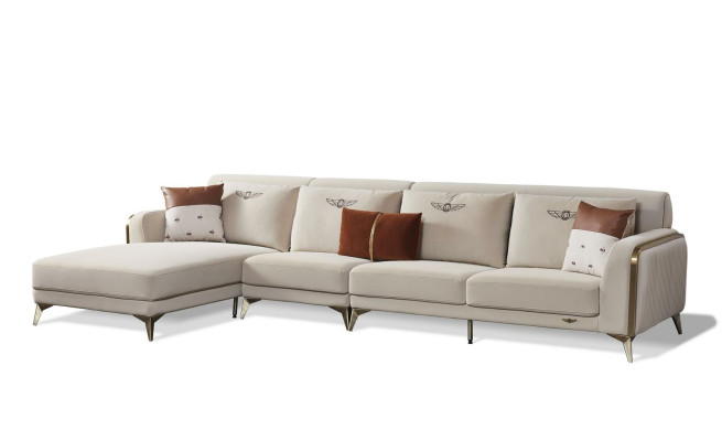 Corner sofa Gray Fabric L-shape Sofa Couch Design Couch Upholstery Textile Modern