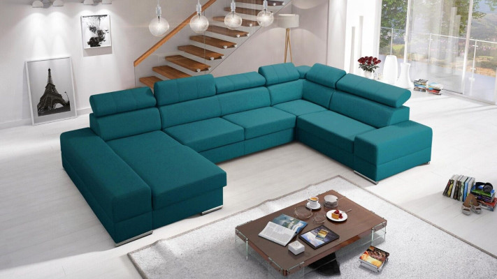 Corner sofa Leather sofa Design Sofa Corner sofas U-shape Modern Upholstery Living room Furniture