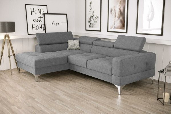 L-shape Furniture Design Black Leather Wood new Modern Luxury Italy Corner sofa Couches