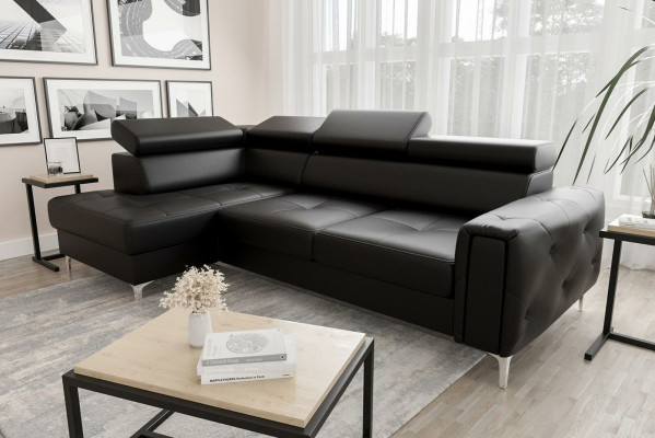 Leather sofa L-shape Couch Living room Corner Design Living landscape Couches Sofas new