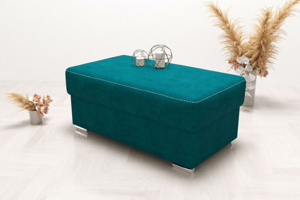 Furniture Living Benches Seat Textile Green Design Ottoman Stool Upholstered Stool Foot