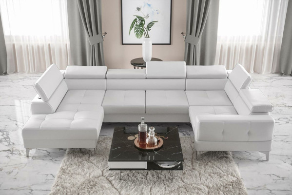 Modern Luxury Automatic Corner sofa Fabric U-shape Couch Textile Black Elegant new