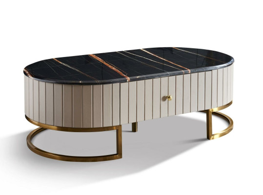 Oval Coffee table Luxury Living room Italian Furniture Tables Marble