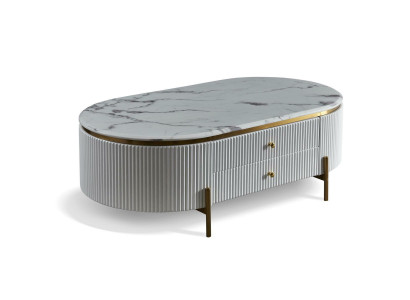 Oval coffee table, designer living room table, side table, Italian