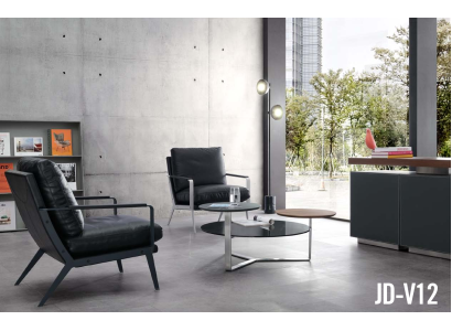 Sofa set Suite 3-piece set 2x Armchair Side table Table Sofa Suite Office