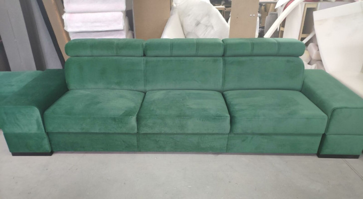 Design xxl Couches Sofa 4 - Seater Couch Leather Upholstery White Luxury Sofa Four Seat