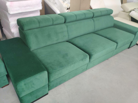 Design xxl Couches Sofa 4 - Seater Couch Leather Upholstery White Luxury Sofa Four Seat