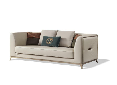 Luxury 2 Seater Couch Upholstery Sofa Textile Leather Couches Suite new Two-seater