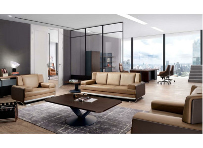Sofa set 3+1 Seater Imitation leather Relax Modern Set Design Sofas Upholstery
