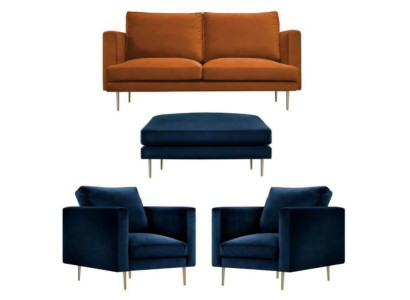 Sofa set Orange Stool Armchair Creative Furniture Textile Fabric Living room