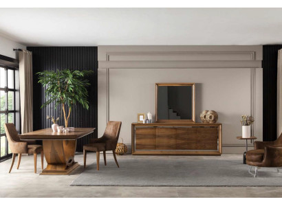 Luxury Dining room Suite Dining table with chairs Sideboard Table 7 pieces. Dining set