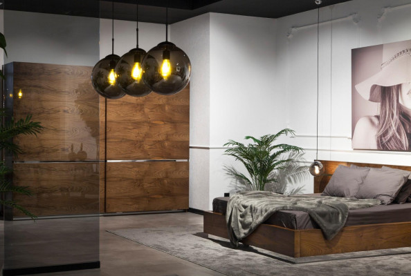 Bedroom Set Complete Wardrobe Wardrobe Bedside tables Bed 4 pieces