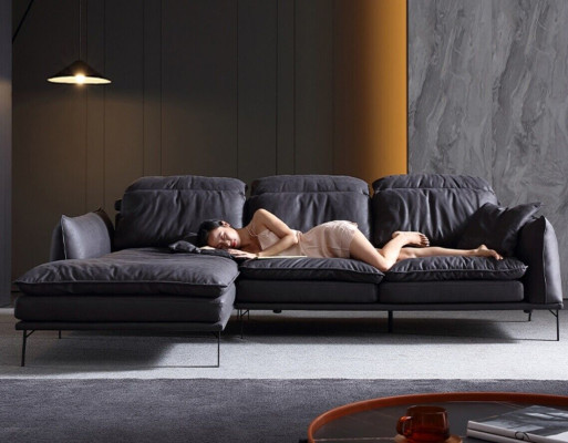 Leather sofa Corner sofa Sofa Couch Upholstery Corner Suite Designer Furniture