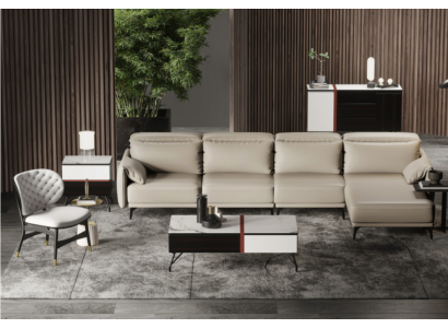 Designer leather sofa Corner sofa Upholstery Corner Couch Seat Corner L-shape Suite Sofa new