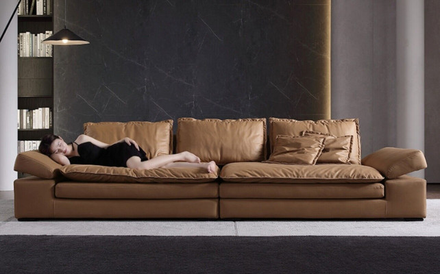 Sofas 4 Seater Textile Big Xxl Living room Leather new Sofa Couch Furniture