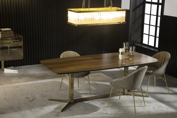 Dining table Furniture Table Luxury Furnishings stainless steel Legs Kitchen Table Tables